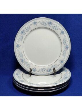 Noritake Blue Hill Dinner Plates 10 1/2"  Pattern 2482 Cottagecore Set of 4